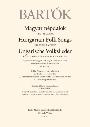 Hungarian Folk Songs Double Choir Klavierauszug