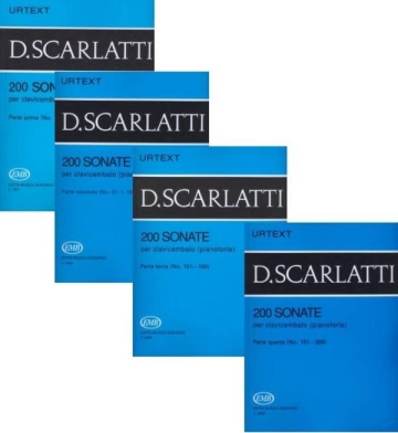 200 Sonate  per clavicembalo (pianoforte) set (4 libri)