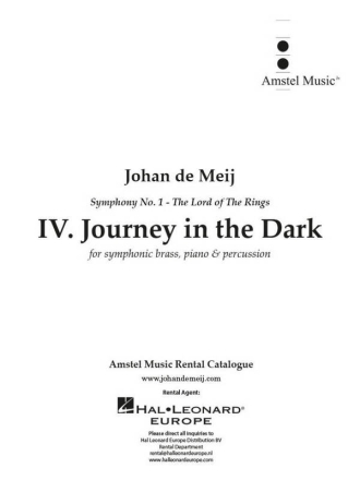 Journey in the Dark (part IV) for brass ensemble, piano and percussion score