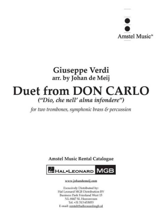 Duet from Don Carlo 2 Trombones, Brass Ensemble and Percussion Partitur