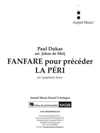 Fanfare pour prcder La Pri Symphonic Brass Ensemble Partitur