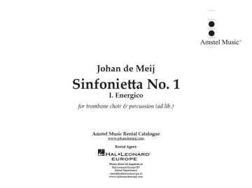 Sinfonietta No. I (Energico) Trombone Choir and Percussion [opt.] Partitur