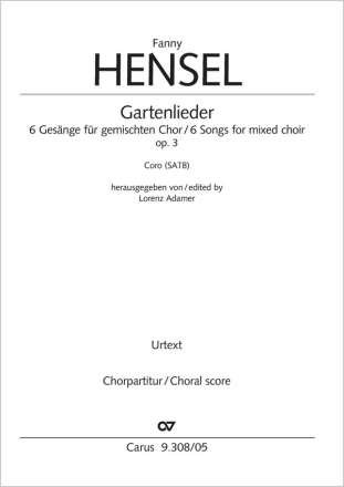 Gartenlieder Coro SATB Chorpartitur