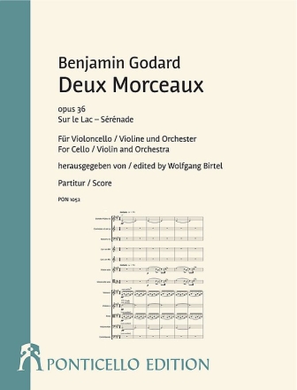 Deux Morceaux op.36 - Sur le Lac - Srnade fr Violoncello/Violine und Orchester Partitur