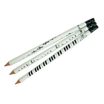 Bleistift-Box mit Radiergummi 'Notation' black/white mixed tube (60 pcs)