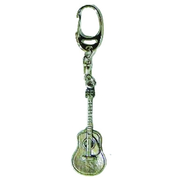 Pewter Keyring 'Acoustic Guitar'