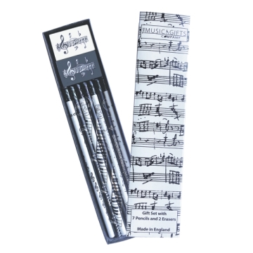 Schreibset 9-tlg 7 pencils and 2 erasers (different designs) (boxed gift set)