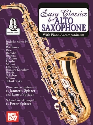 Easy Classics for Alto Saxophone Alto Saxophone and Piano Book & Audio-Online