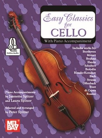 Easy Classics for Cello Cello and Piano Book & Audio-Online