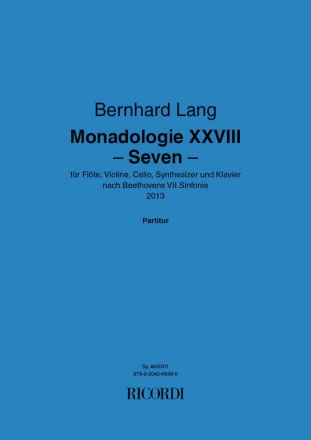 Monadologie XXVIII Seven Flute, Violin, Cello, Synthesizer, Piano Set