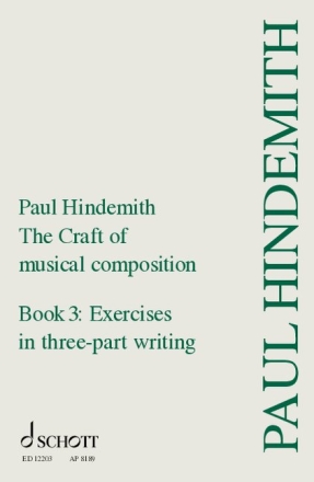 The Craft of Musical Composition Vol. 3 Exercises in three-part writing (en) Softcover