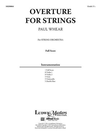 Overture For Strings (s/o sc) String Orchestra