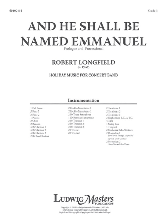 And He Shall Be Named Emmanuel (c/b sc) Symphonic wind band