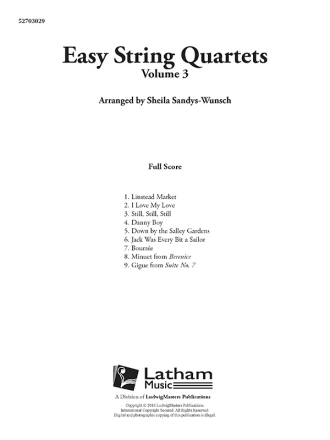 Easy String Quartets, Vol. 3 (sc) String quartet/trio