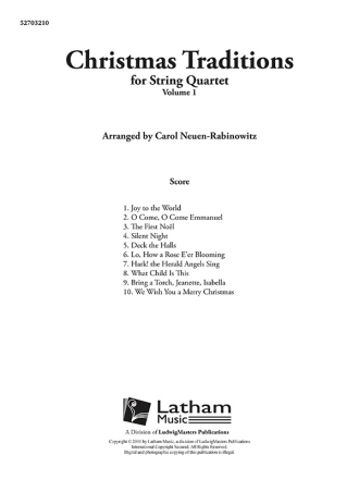 Christmas Traditions Vol 1 (str 4tet sc) String quartet/trio