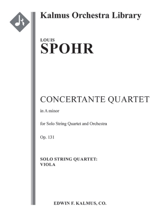 Concertante Quartet in A min (vla solo) Full Orchestra