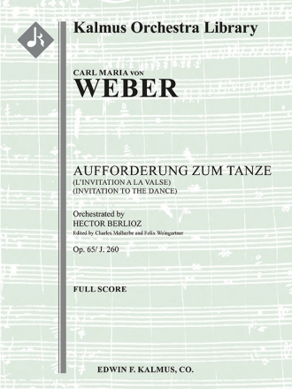 Aufforderung zum Tanze (f/o sc) Scores