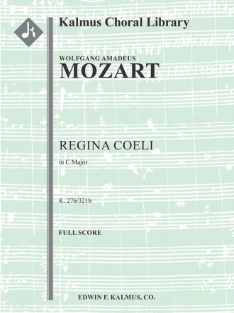 Regina Coeli in C, K. 276/321b (f/o sc) Full Orchestra