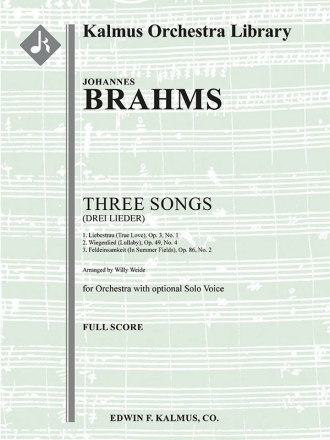 Three Songs (f/o score) Scores