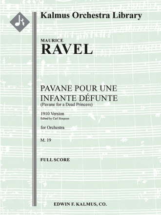 Pavane Pour une Infante Defunte (f/o sc) Scores