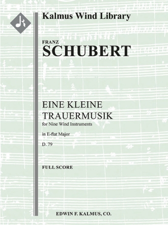 Eine Kleine Trauermusik, D. 79 (score) Scores