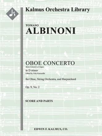 Concerto for Oboe in D minor (s/o) String Orchestra