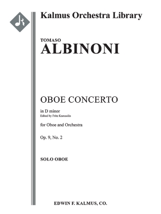 Concerto for Oboe in D minor (solo part) String Orchestra