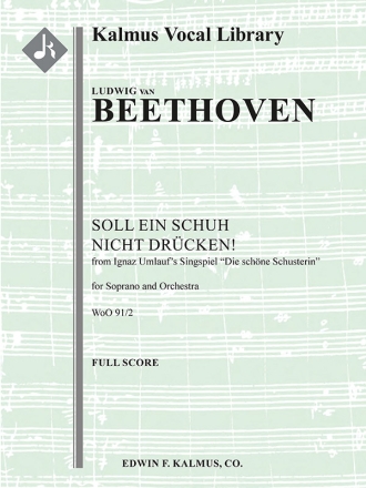 2 Arias Die Schone Schusterin (f/o sc) Full Orchestra