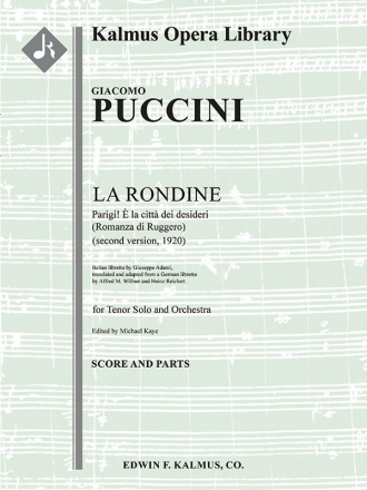 La Rondine: Parigi! Full Orchestra