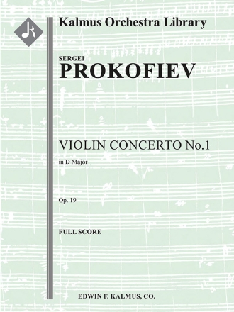 Violin Concerto No. 1, Op. 19 (f/o sc) Full Orchestra