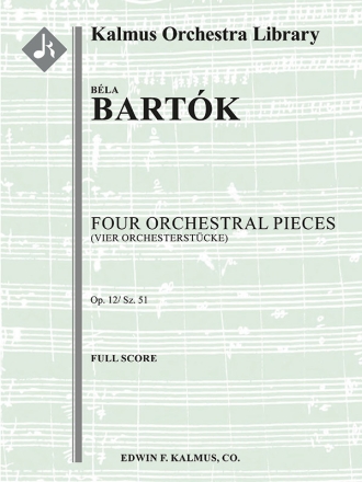 Four Orchestral Pieces, Op. 12 (f/o sc) Scores