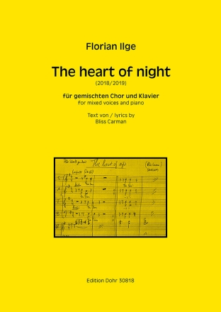 The heart of night (2018/2019) fr gem Chor und Klavier Partitur/Chorpartitur (en)