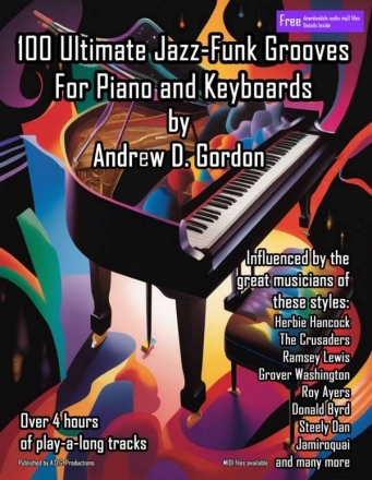 100 Ultimate Jazz-Funk Grooves for Piano/Keyboards Piano Book & Audio-Online