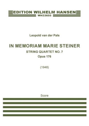 In Memoriam Marie Steiner Op. 176 String Quartet Set