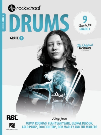 Rockschool Drums Grade 3 (2024) Drums Book & Audio-Online