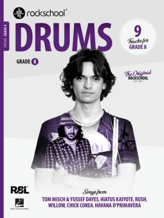 Rockschool Drums Grade 8 (2024) Drums Book & Audio-Online