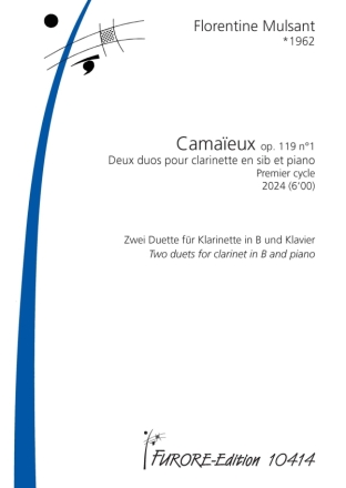 Camaieux op.119 no.1 Premier cycle (2024) fr Klarinette in B und Klavier