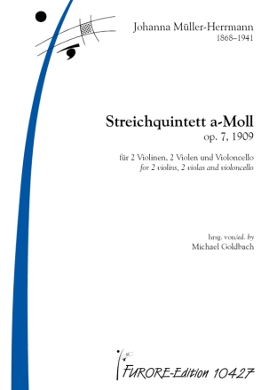 Streichquintett d-Moll fr 2 Violinen, 2 Violen und Violoncello Partitur und Stimmen