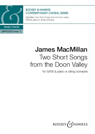 Two Short Songs from the Doon Valley for mixed choir and piano or string orchestra choral score