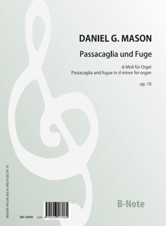 Passacaglia und Fuge fr Orgel op.10 Orgel Spielnoten