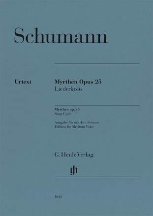 Myrthen op. 25 Gesang (m) und Klavier mittlere Stimme