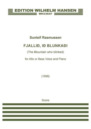 Fjalli, I Blunkai (The Mountain Who Blinked) Low Voice and Piano Score