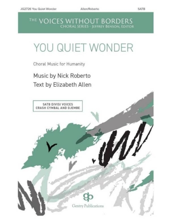 You Quiet Wonder SATB divisi Choral Score