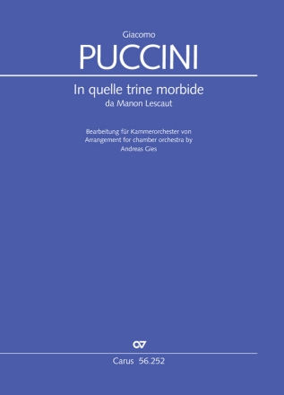 In quelle trine morbide da 'Manon Lescaut' fr Sopran solo und Kammerorchester Partitur