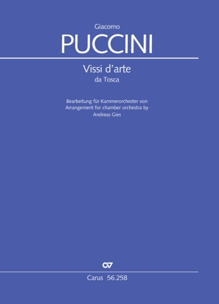 Vissi d'arte da 'Tosca' fr Sopran solo und Kammerorchester Partitur