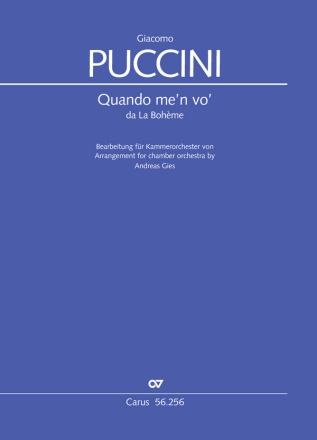 Quando me'n vo' da 'La Boheme' fr Sopran solo und Kammerorchester Partitur