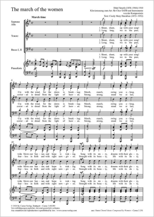 The march of the women Coro SATB, Pfte Partitur