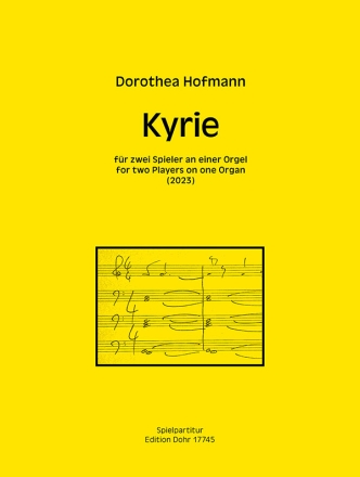 Kyrie (2023) fr 2 Spieler an einer Orgel Spielpartitur