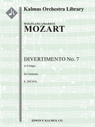 Divertimento No. 7 in D (f/o sc) Scores