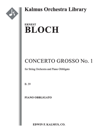 Concerto Grosso No. 1 (piano part) String Orchestra